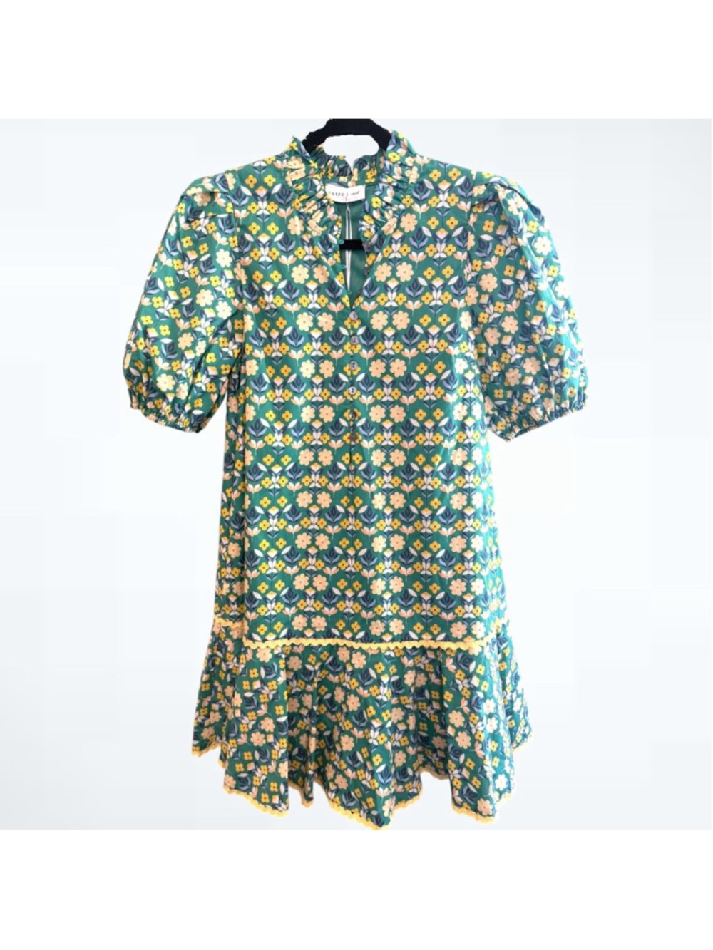Entro Women’s Garden Mini DressDress in Green Size S